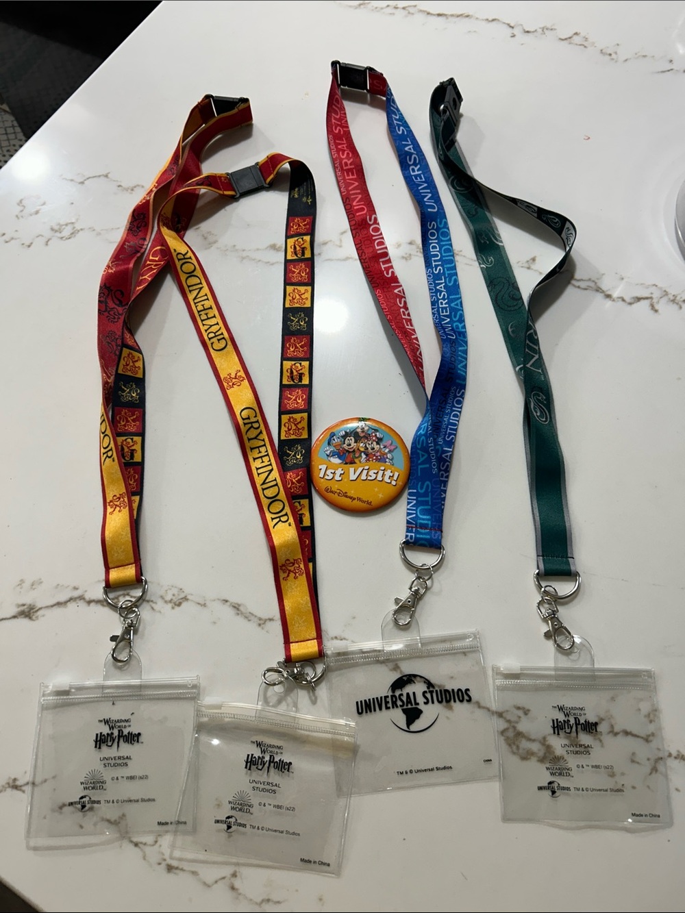 Universal Studios/Disney Lanyard Lot with 1st Visit Button